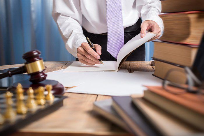 lawyer working with paperwork