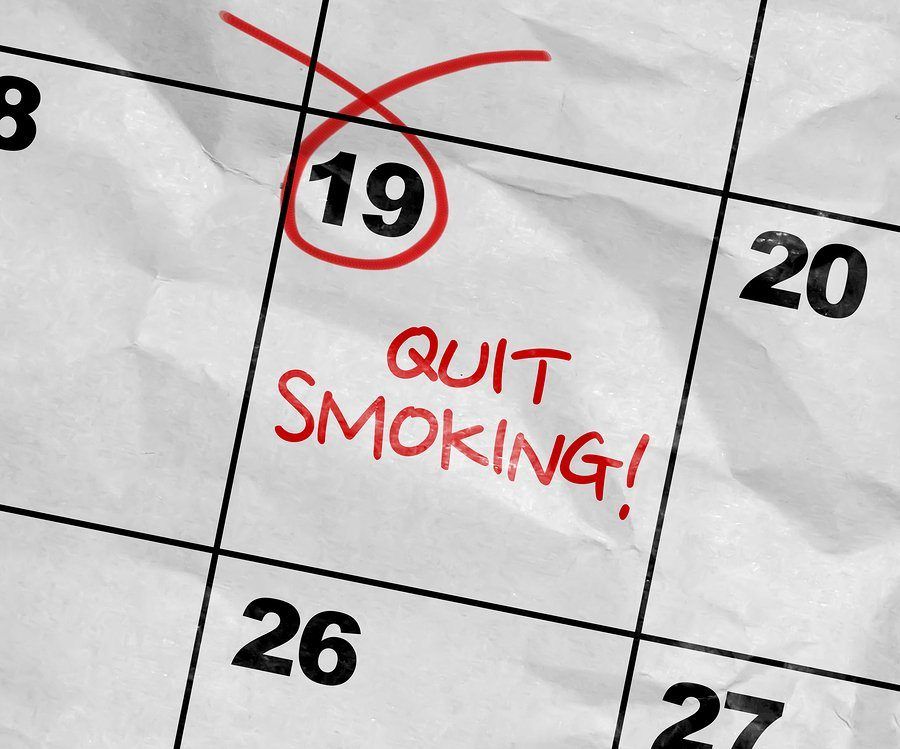 Concept image of a Calendar with the text: Quit Smoking!