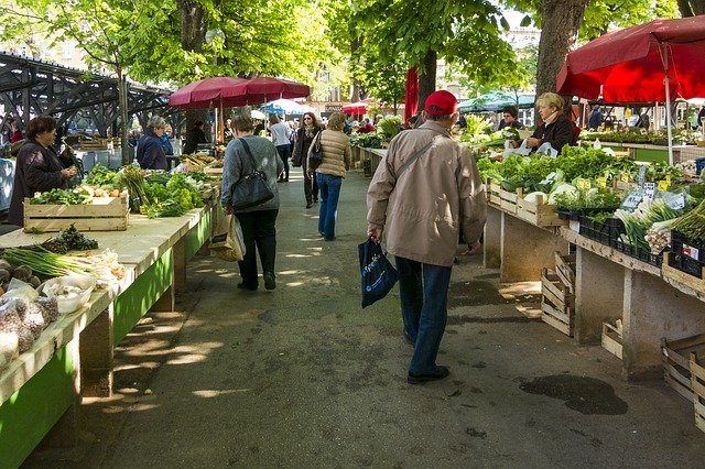 market stalls