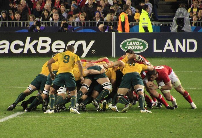 Australians playing rugby