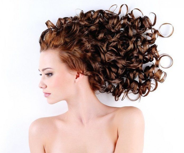 curls woman beautiful long curly hair