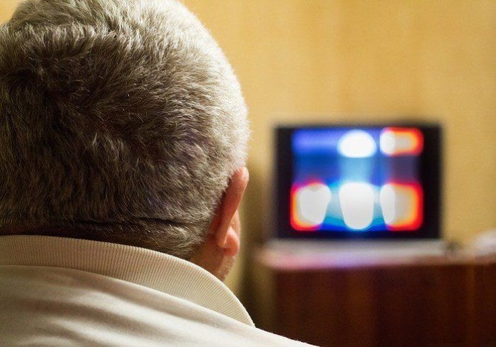 tv serial Man watching TV serial