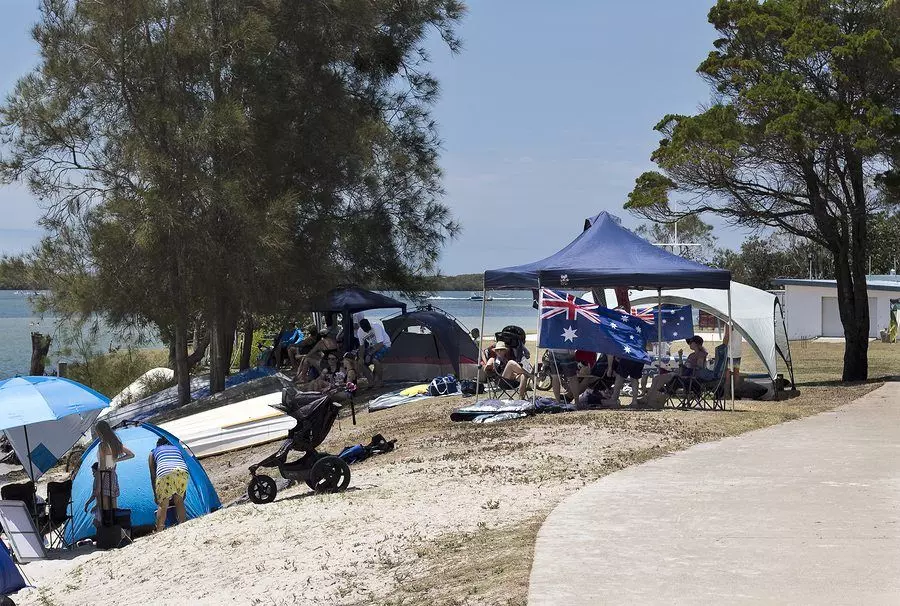 australia day flag celebrations