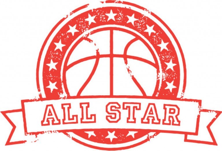 Basketball All Star Distressed Vector