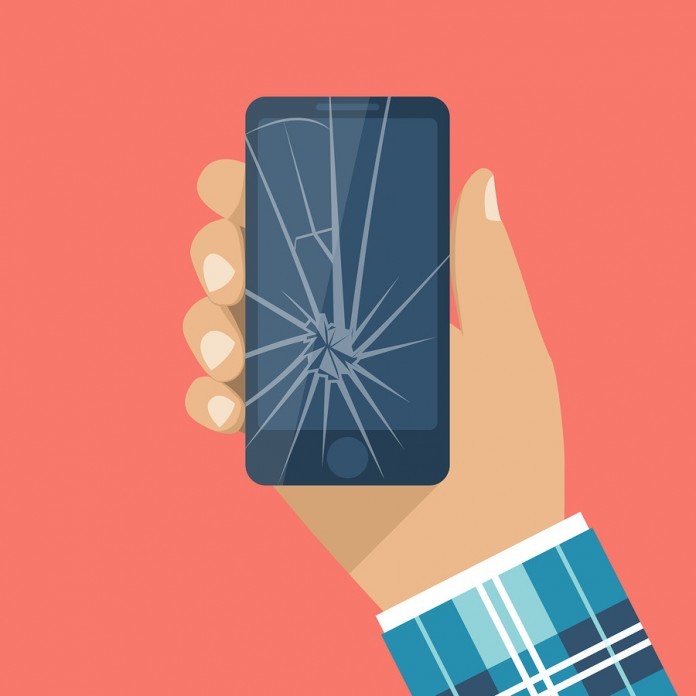 Broken Phone, Cracked Screen Broken Phone, Cracked Screen