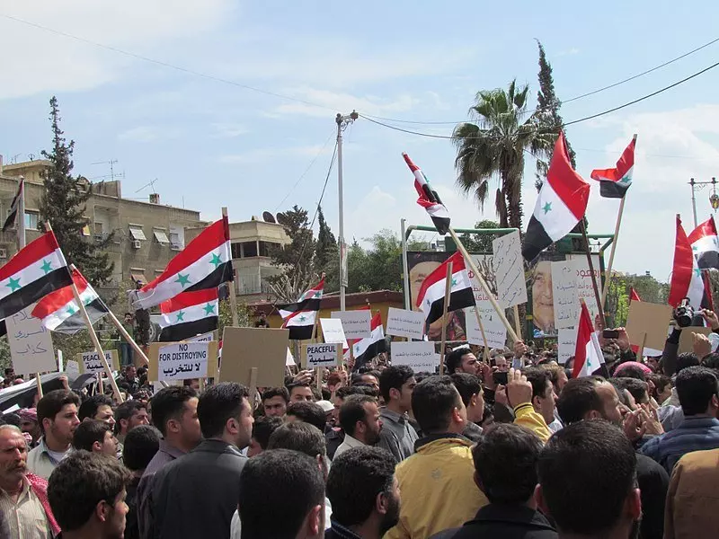 Syria protesters douma nerve agent attack