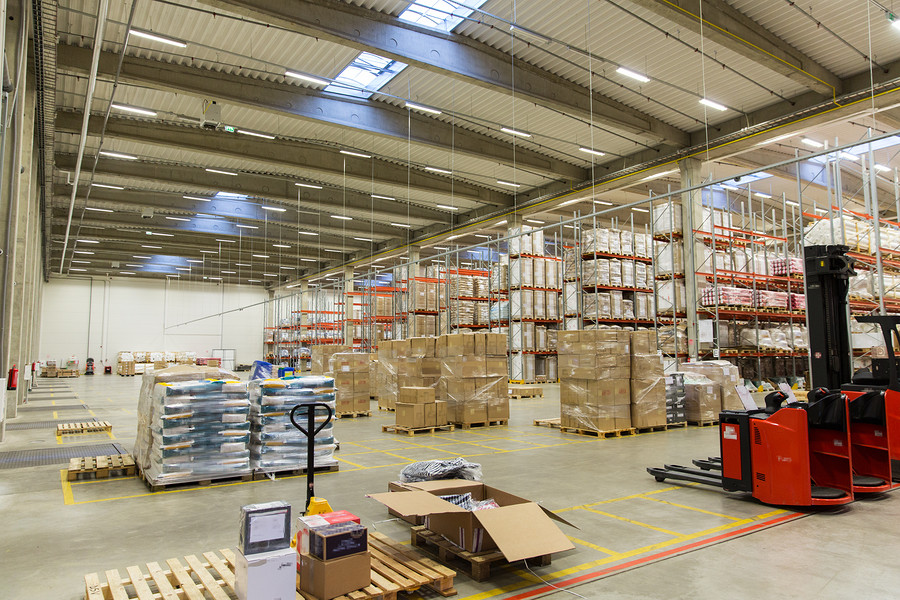 A warehouse racking system