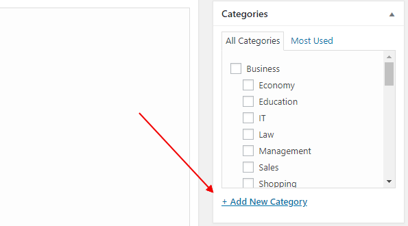 post category in WordPress