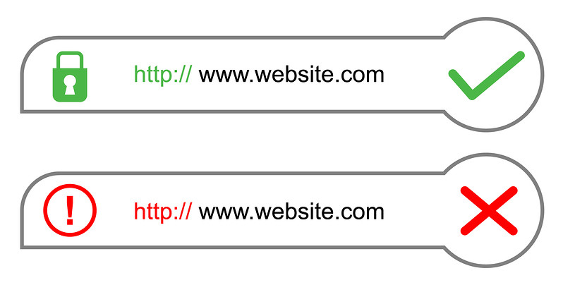 http https secure and not secure connection ssl encryption.