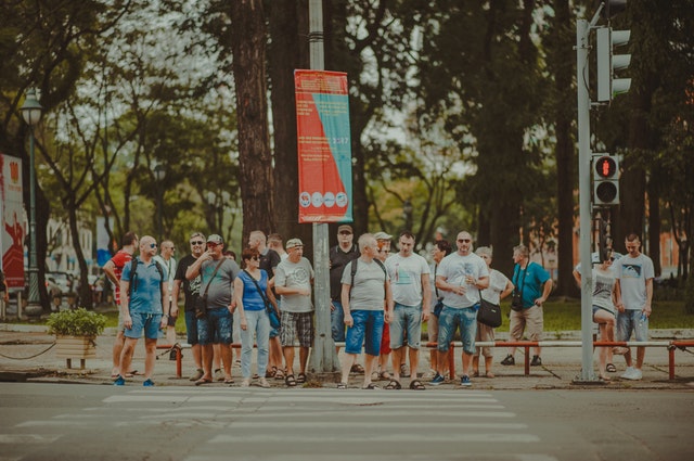 crossing street