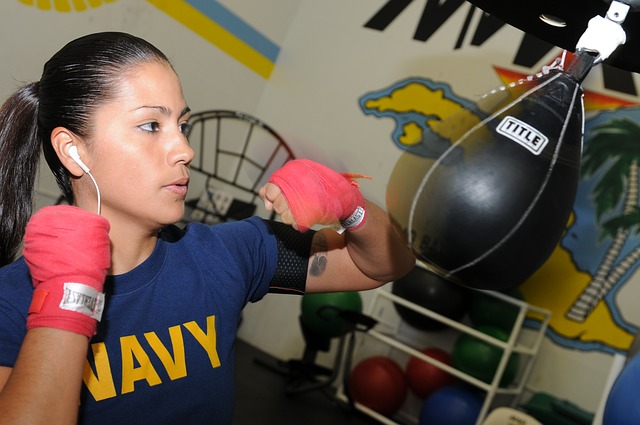 Woman boxing