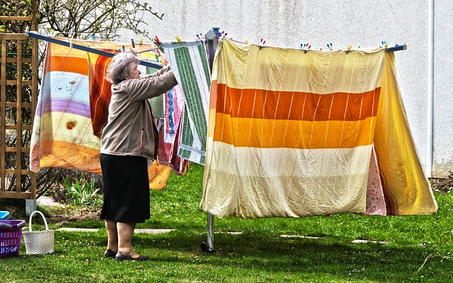 Woman doing laundry