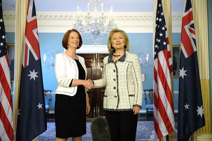 Julia Gillard has official portrait unveiled in Parliament Julia Gillard has official portrait unveiled in Parliament