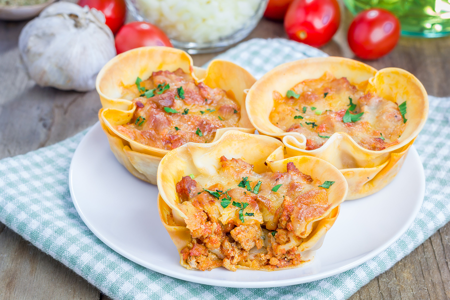 Skinny Mini Lasagna Cups