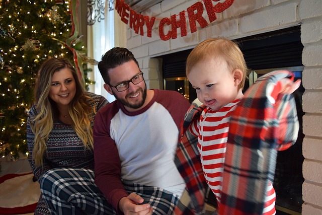 Giving presents to a baby