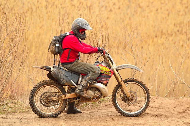 Dirt biking in the desert