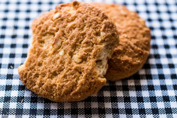 Anzac Biscuits On Tablecloth. ANZAC biscuit recipe