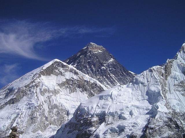 Ground level shot of Mount Everest.