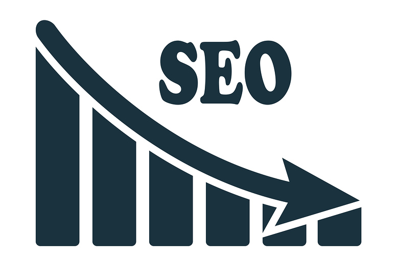 SEO ranking begins to decline