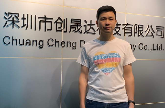 Henry Xu ships UV and DTG printers all over the world from China