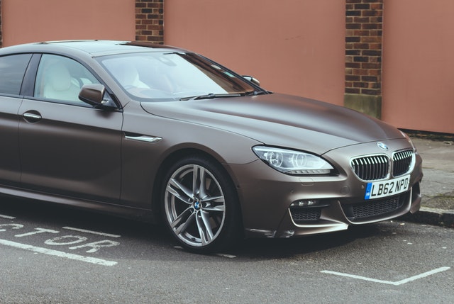 BMW being parked