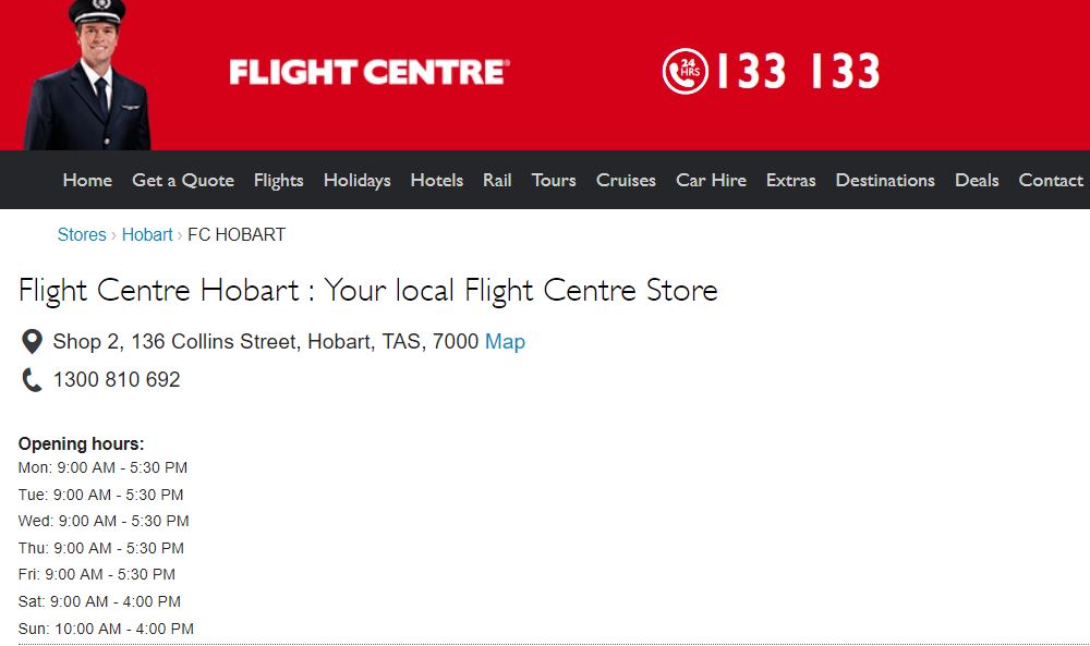 Flight Centre Hobart