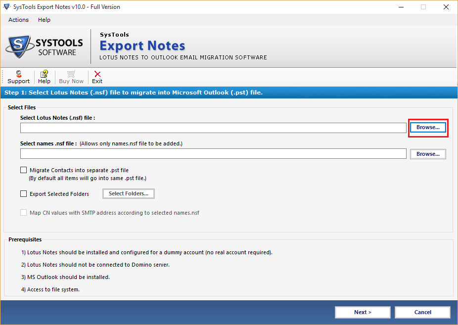 Simple Steps to Import NSF to Outlook using Tool