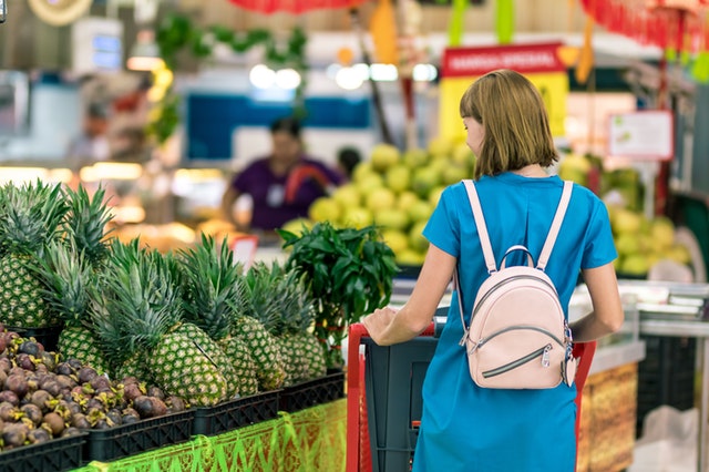 Woman shopping in the supermarket