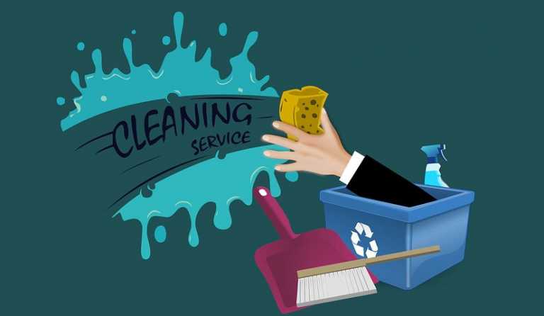 Cleaning service signage