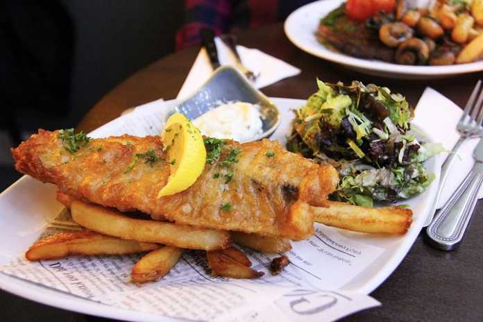 Fried Fish and Chips.