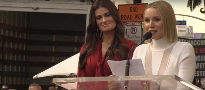 Idina Menzel and Kristen Bell honored on the Hollywood Walk of Fame Idina Menzel Kristen Bell
