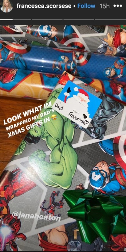 Martin Scorsese’s daughter pranks him with Marvel wrapping paper