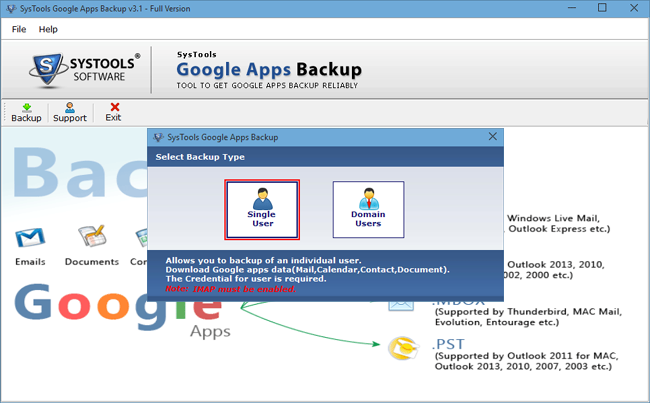 g suite backup user data