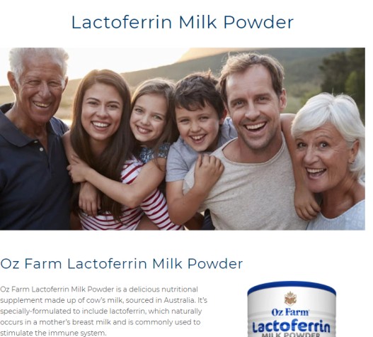 Oz Farm Lactoferrin Milk Powder 