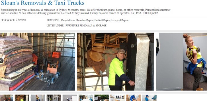 Sloan Removals Taxi Trucks