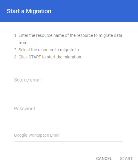 transferring single user account data