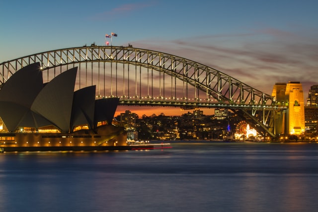 The Sydney Opera House and Sydney Harbour Bridge. Sydney is a damily-friendly holiday destination where you can stay in an Airbnb.