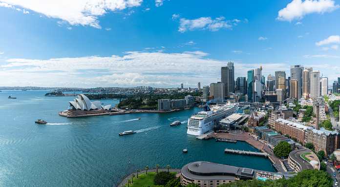 Panorama view of Sydney Harbor Bay Panorama view of Sydney Harbor Bay