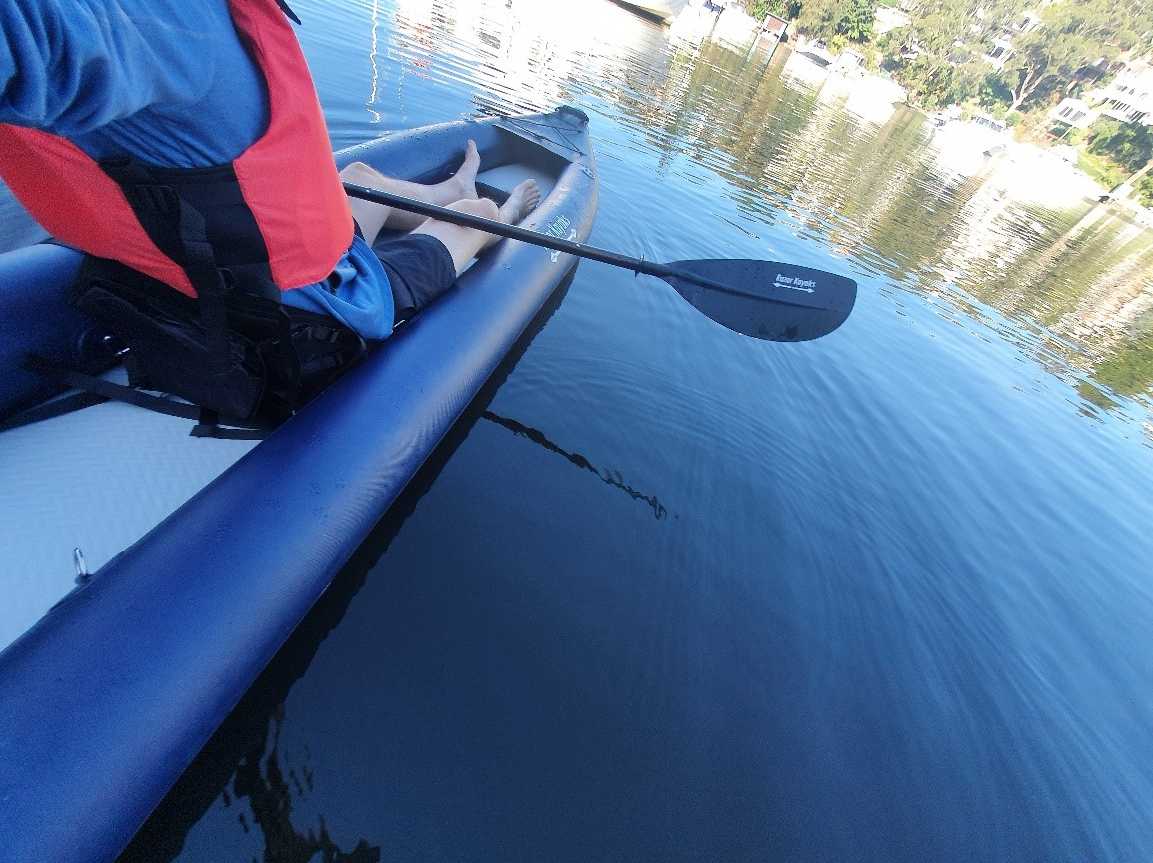 Kayak floating on water